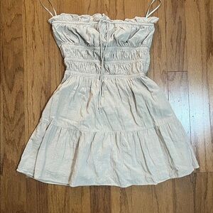 Cream Strapless Dress